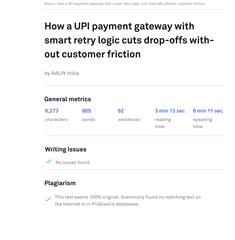 How a UPI payment gateway with smart retry logic cuts drop-offs without customer friction How a UPI payment gateway with smart retry logic cuts drop-offs without customer friction